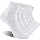 CS CELERSPORT 6 Pack Men's Ankle Socks with Cushion, Sport Athletic Running Socks