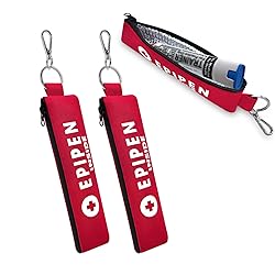 ICIMBI 2-Pack EpiPen Carry Case Insulated,Red