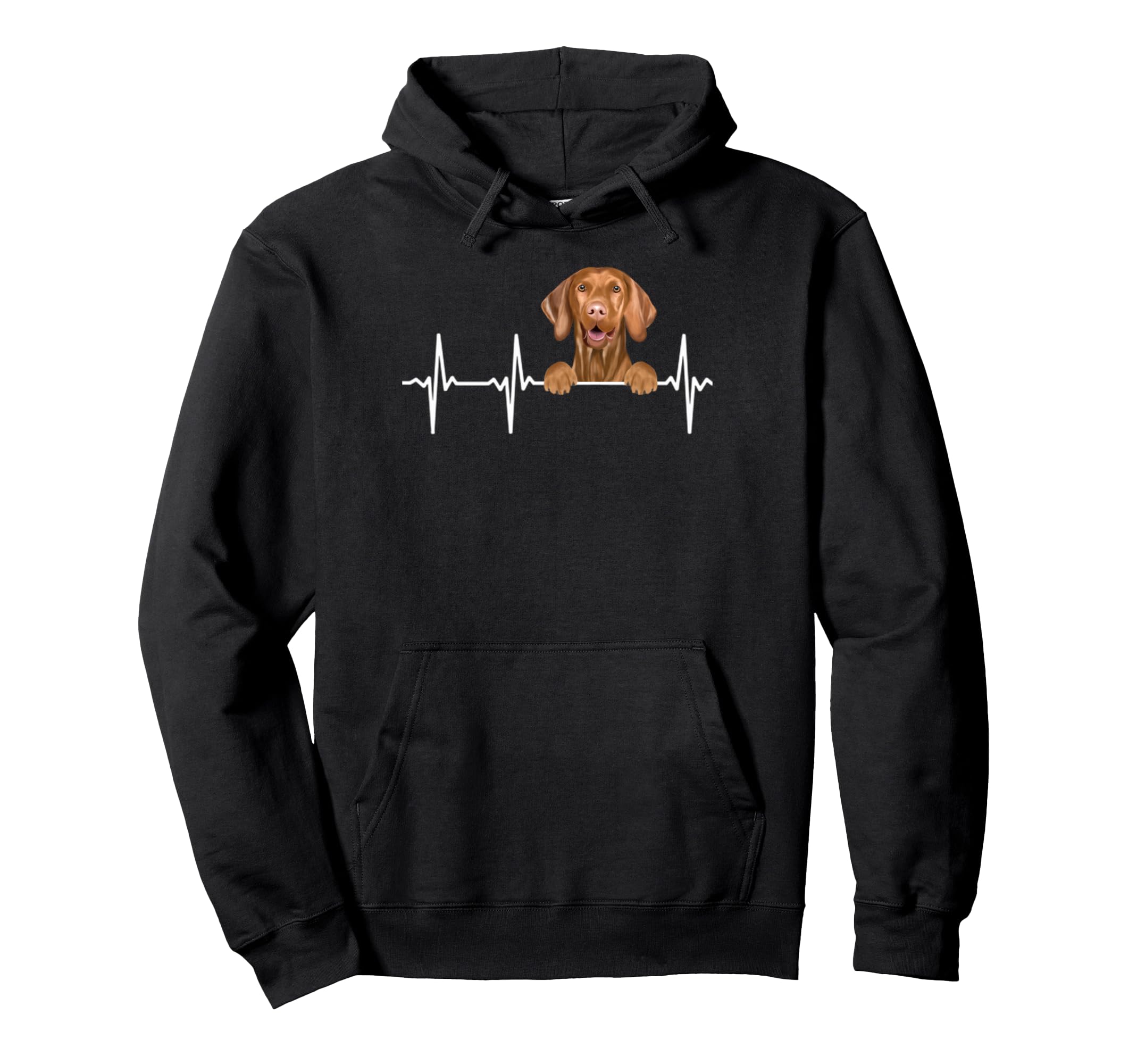 Funny Dog Heartbeat For Vizsla Lovers Pullover Hoodie