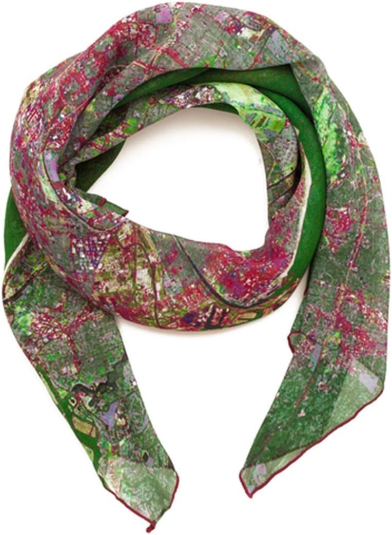 Women's Los Angeles Print Large Scarf 42" x 42" 100% Silk