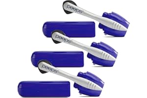 Peeps CarbonKlean Glasses Cleaner - for Eyeglasses, Reading Glasses, and More - Lens Cleaner With Carbon Microfiber Tech - Blue Injected - 3 Count