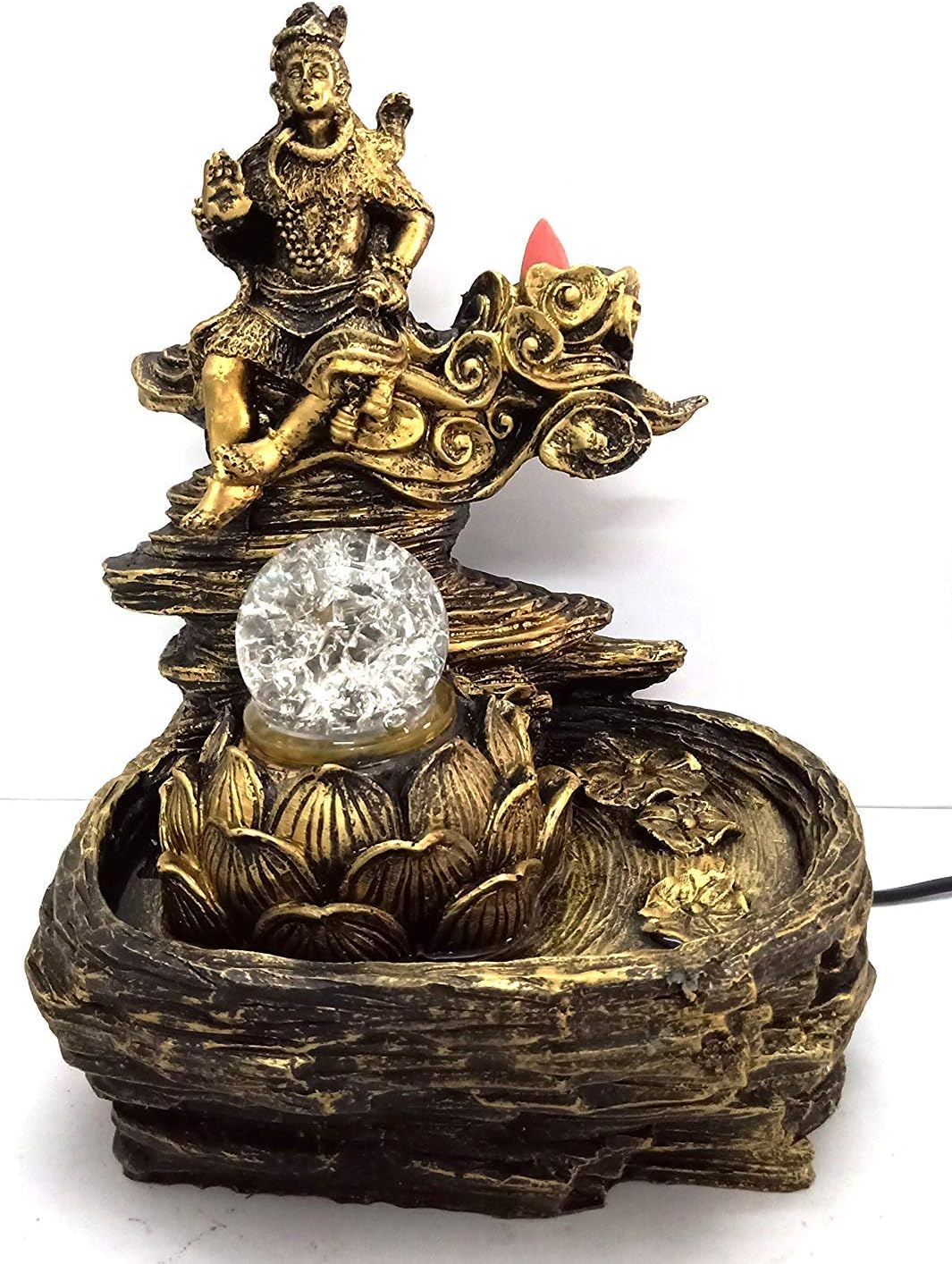 Ethnic Karigari Polyresin Beautiful and Incredible Lord Shiva Indoor Table Top (21 cm X 18 cm X 28 cm)