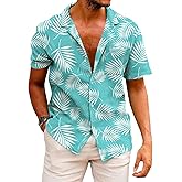 KYKU Funky Hawaiian Shirt for Men Palm Beach Shirts Tropical Vacation Clothes