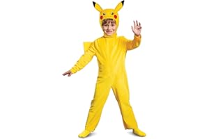 Disguise Pokemon Pikachu Costume Child Pikachu Cosplay Outfit & Headpiece Kids Pokemon Cosplay