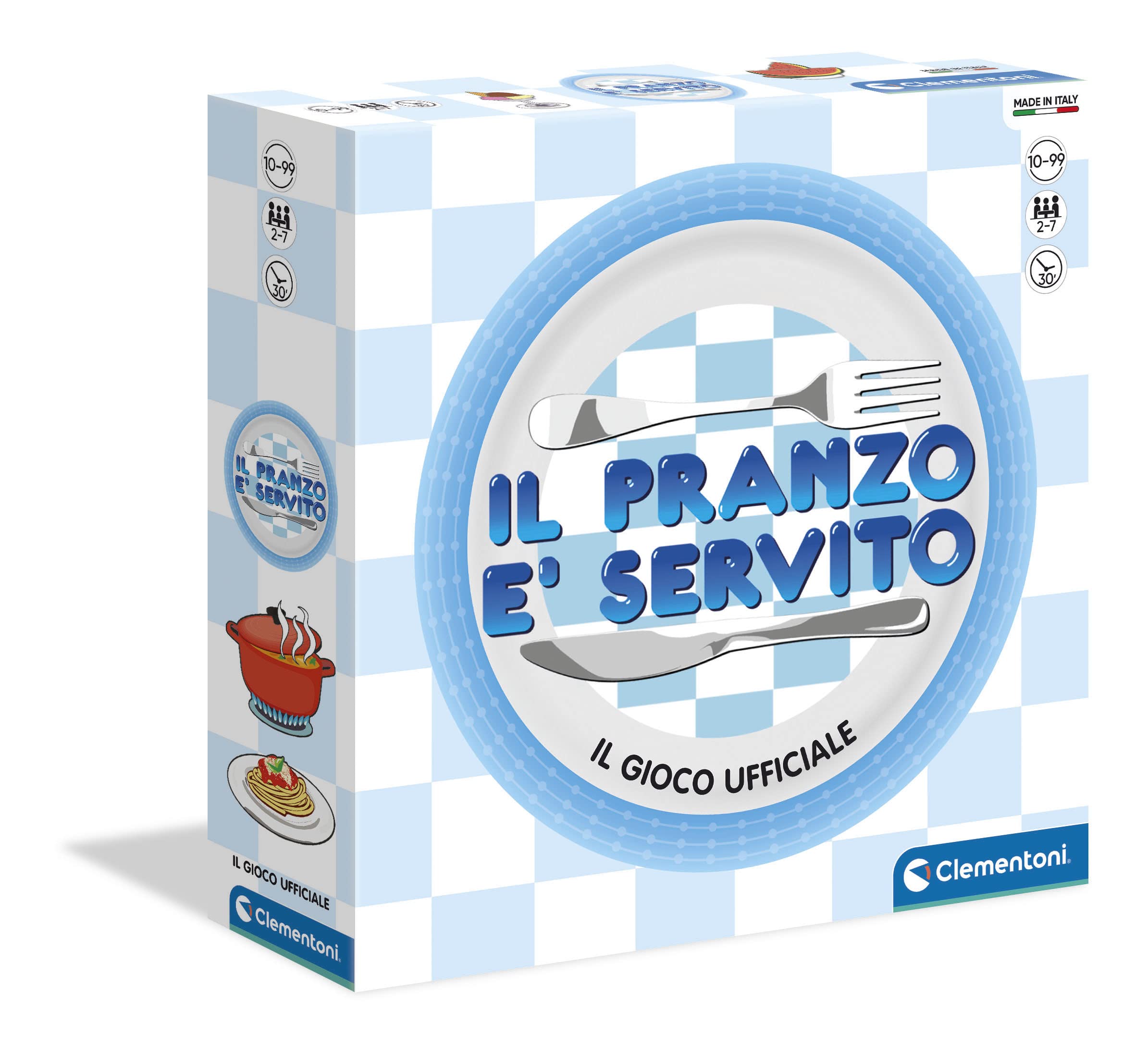 Clementoni - 16722 - Lunch is Served - RAI program board game, board game, box game for the whole family, 2+ players, Made in Italy, Multicolor