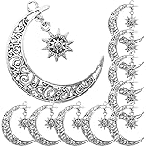 SEWACC 10 Pcs Moon Charms Pendants Moon Sun Charms Jewelry Making Supplies for Bracelets Necklaces Crafts
