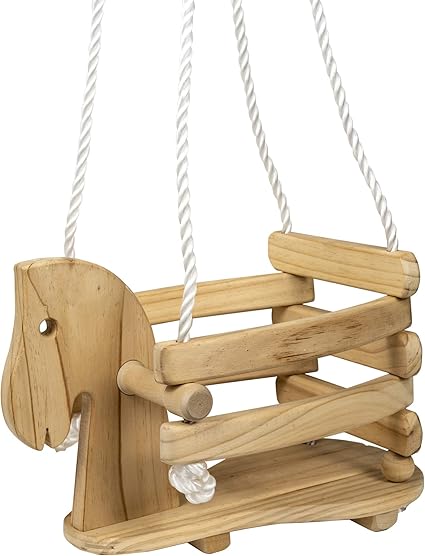 wooden infant swing