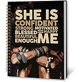 KTYHD Black Women Motivational Journal For Women,African American Gifts,She Is Me Affirmations Inspirational Positive Office Supplies Gifts Notebooks For Girls, 5.5x8.3inch