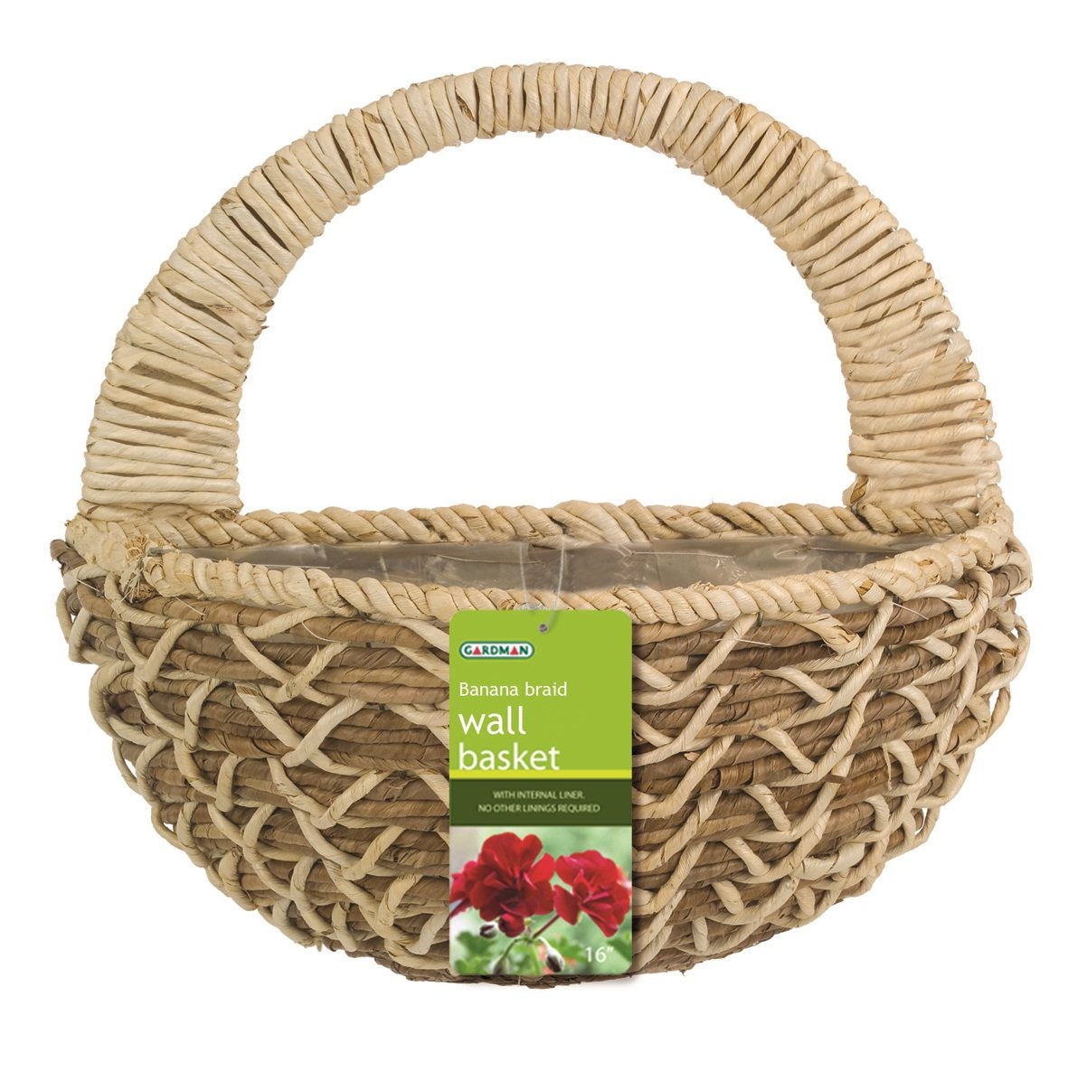 Gardman 02973 Banana Braid Wall Basket, Natural, 40 cm, 16Inch Amazon