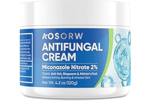 AOSORW Antifungal Cream for Jock Itch - Miconazole Anti Fungal Cream for Itchy Skin Relief Extra Strength - Ringworm Treatment for Humans - Athlete's Foot Treatment - 4.2 oz (120g) (Pack of 1)