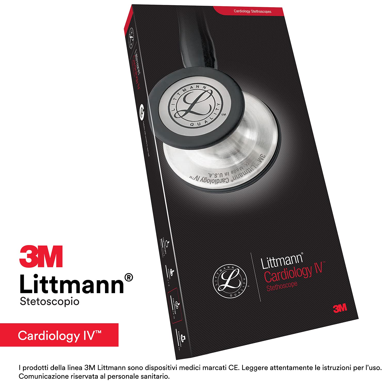 3M Littmann Cardiology IV Diagnostic Stethoscope, 6238, More Than 2X as Loud, Weighs Less, Stainless Steel High Polish Smoke-Finish Chestpiece, 27