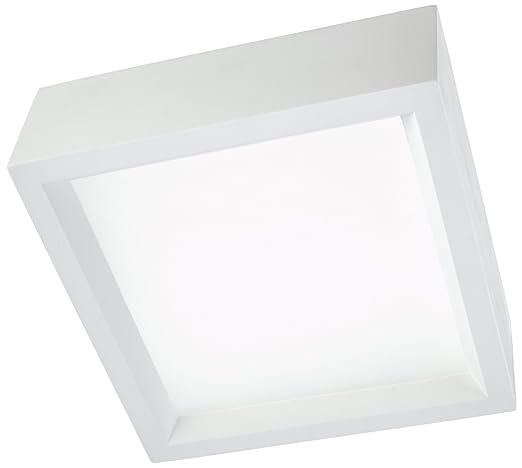 title=SLV Lampada da soffitto, GL 104 E27, angolare, gesso, massimo di 2x 25W, bianco