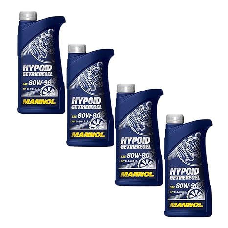 4 x 1L MANNOL 80W-90 Hypoid Getriebeöl / GL- 4 GL-5 LS Schaltgetriebeöl