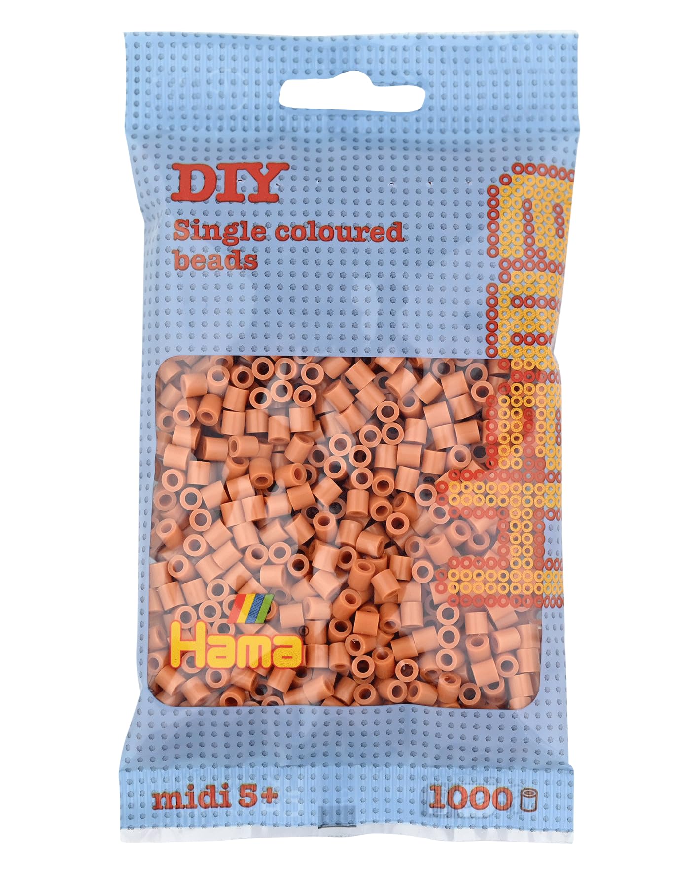Hama Beads Bag | Approx. 1000 Midi Fuse Beads | Mosaic Decoration Arts & Craft for Creative Children Ages 5+ | Light Brown