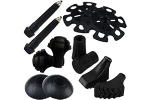 Trekking Poles Tips Extra Durable Rubber Hiking Sticks End Caps Protectors Replacement Accessories Fit Most Hiking Trekking W