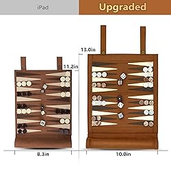 Woodronic Upgraded 3 in 1 Backgammon Chess Checkers