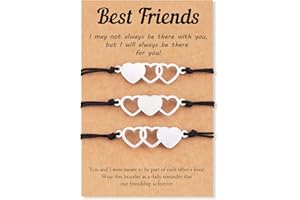 Tarsus 2/3/4/5/6 Pcs Best Friend Bracelets Bff Matching Heart Bracelet Best Friend Friendship Gifts for Women Friends Girls Teen