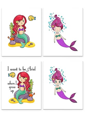 mermaid nursery wall art