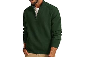 PJ PAUL JONES Mens Quarter Zip Pullover Sweater Turtleneck Raglan Long Sleeve Sweaters