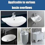 YHQZ 6 Pcs Sink Overflow Hole Covers Round Basin Trim Stopper Replacement view 3