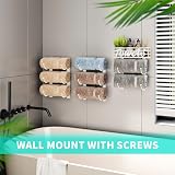 HapiRm Over Door Towel Rail 9-Tier Wall Mounted Storage Rack White view 5