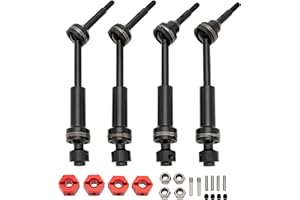 MEUS RACING Steel Front Rear Drive Shaft CVD Driveshaft Kit for 1/10 Traxxas Slash VXL 4X4,Rustler VXL 4X4