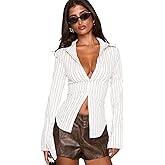 Princess Polly Madlin Long Sleeve Top, Beige Stripe