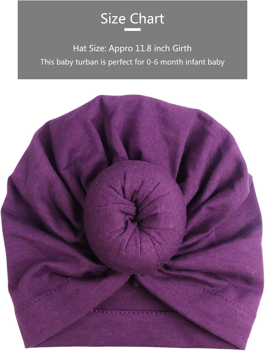 BQUBO 5 Pieces Cute Turban Hats for Baby Girls Vintage Soft Bun Knot Infant Toddler Baby Cap: Clothing