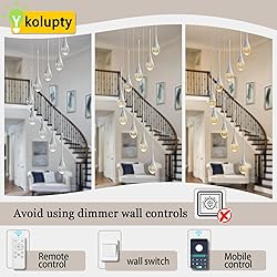 ykolupty 9-Lights H100'' Modern Chandelier 9-Lights
