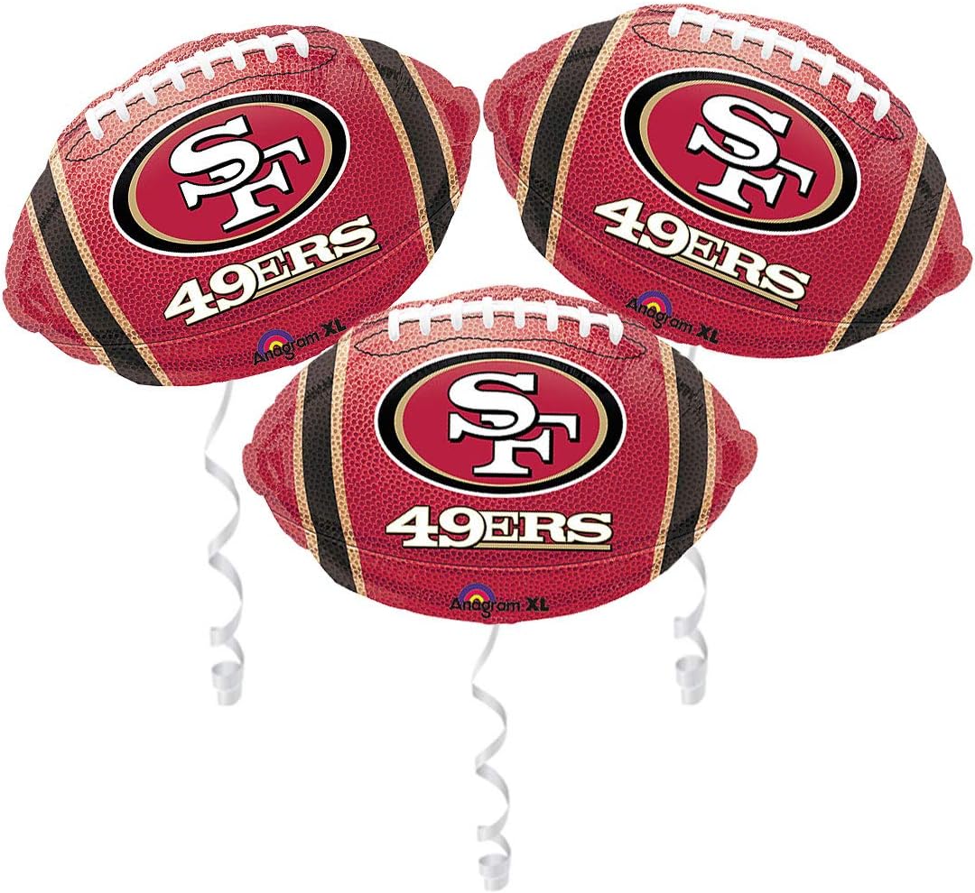 49ers Football Shaped Balloons Party Supplies and