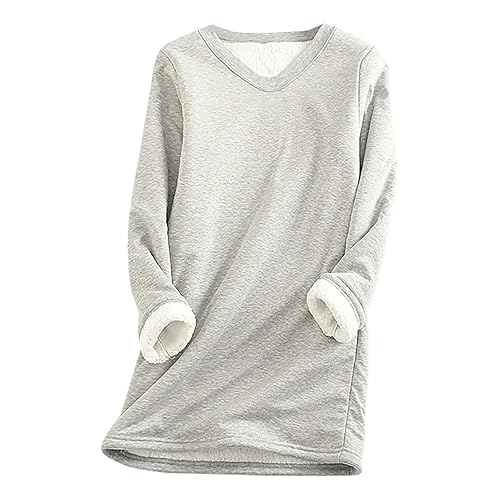 Comfy Winter Shirts Womens Women's Sherpa Lined Sweatshirt