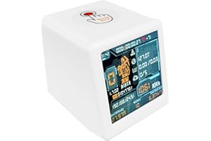 HELTEC AUTOMATION Heltec NM-TV 154 - ESP32 TFT Bitcoin Solo Lottery Miner 1.54 inch Smart Gift Small TV Desktop Clock 1060 KH/s Hashrate, 2000% Win Boost, WiFi/BLE, No PC Needed (White)