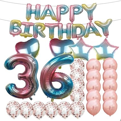 Amazon Co Jp 素敵な36歳の誕生日デコレーションパーティー用品 レインボー数字36バルーン 36歳のホイルマイラーバルーン ローズゴールドラテックスバルーン デコレーション 36歳の誕生日プレゼントに最適 女の子 女性 男性 写真小道具 ホーム キッチン