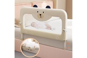 omzer Bed Guard Rail for Toddlers - 32'' Swing Down & Height Adjustable Bed Rail for Toddlers Baby Bed Rail Guard for Twin, Queen, King, Full Size
