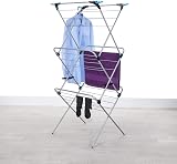 Minky 3 Tier Clothes Airer Folding Corners Silver view 2