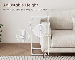 Vagusicc C Shaped End Table with Charging