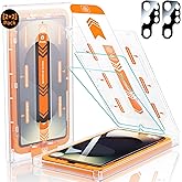 MRGLAS 2+2 Packs for Samsung Galaxy S25 Ultra Screen Protector 6.9'' with Camera Lens Protector [Auto-Dust Removal] [100% Fingerprint Unlock] HD 9H Tempered Glass 10X Military Protection, Zero-Bubble