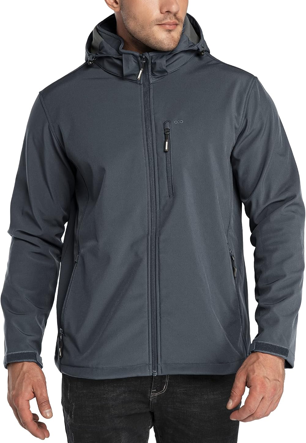 33,000ft Men’s Waterproof Softshell Fleece Lined Jacket Dark Grey XXL
