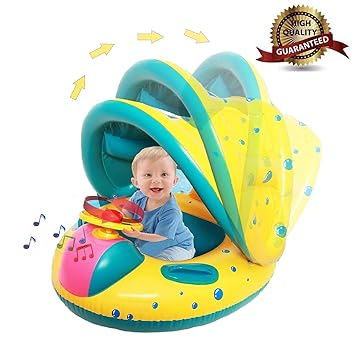 Sunshine Smile Bouée Siège Gonflable Pour Bébé Piscine Gonflable
