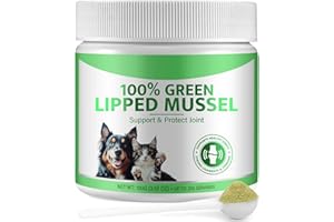 Green Lipped Mussel for Dogs & Cats, Hip & Joint Support with Glucosamine, 3.52 OZ