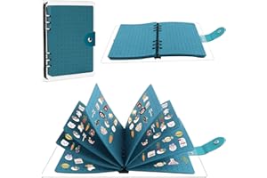 Enamel Pin Display Pages, Pins Collection Storage Organizer Book, 8 Pages Pin Collection Book, Felt Pin Display Album Holds U
