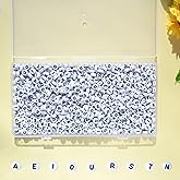 700 PCS Vowels Letter Beads for Bracelets,A E I O U R N S T 4x7 mm Box White Bulk Round Acrylic Vowels Alphabet Beads for Jewelry Making Beads DIY Decoration Accessories Stuff