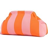 bohunono Woven Clutch Purses for Woman,Summer Beach Purse for Vacation, Woven Striped Dumpling Bag,Crochet Evening Handbag