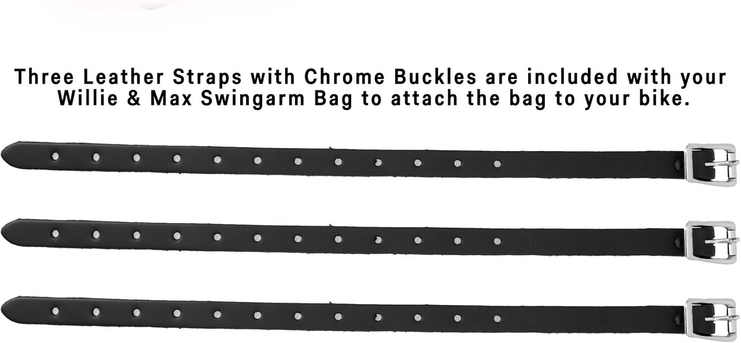 Dowco Willie & Max 59776-00 Triangulated Synthetic Leather Motorcycle Swingarm Bag: Black, 9 Liter Capacity: Automotive