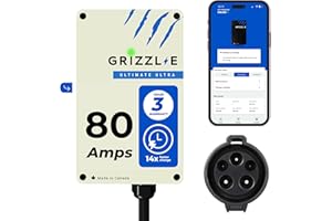 Grizzl-E Ultimate Level 2 Fastest 80A / 19.2 kW Electric Vehicle (EV) Charger, UL Tested and Certified, Metal Case, Indoor/Outdoor Electric Car Fast Charging Station, Hardwired, Ultra, J1772