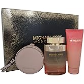 Michael Kors Wonderlust 3 Pieces Gift Set for Women, (3.4 Ounce Eau de Parfum Spray + 3.4 Ounce Body Lotion + A Round Purse)
