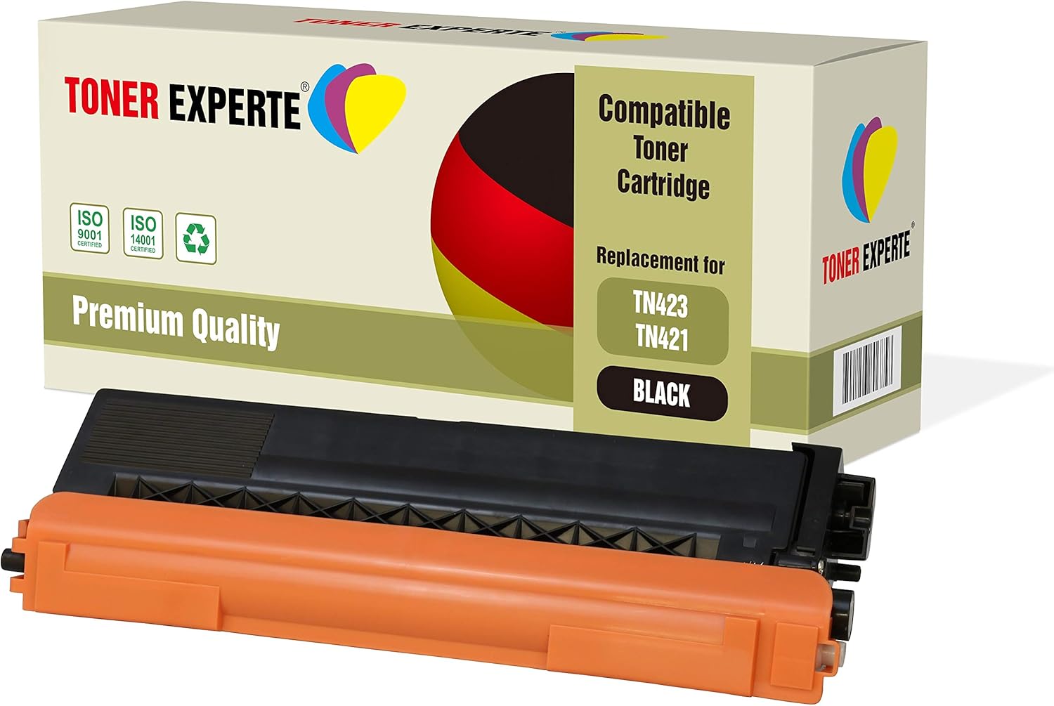 TONER EXPERTE® Compatible TN423BK Negro Cartucho de Tóner Láser para