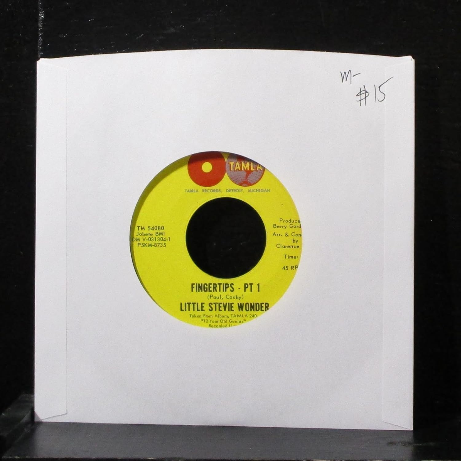 Stevie Wonder 45vinylrecord Fingertips Part 1 & 2 (7"/45 rpm