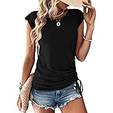 Womens Cap Sleeve Summer Tops Crewneck T Shirts Casual Spring Fashion Outfits Cute Trendy Clothes 2026