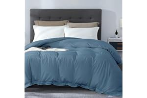 SLEEP-NEST Super King Plus Duvet Cover 120x120-1 Piece, 100% Cotton - All Season, Breathable, Zipper Closure - Medium Blue Duvet Cover for Extra Oversized Bed - Hotel Quality, Machine Washable